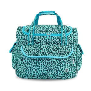 Donna Rolling Duffel Bag in Mint Leopard