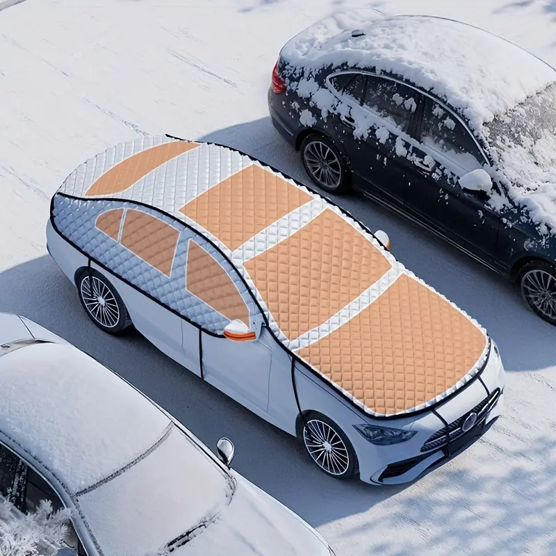 Automobile windshield snow shield, portable automobile windshield snow guard, snow prevention, anti-freezing, easy to install, not afraid of strong wind weather, automobile windshield snow cover shield, suitable for most vehicles