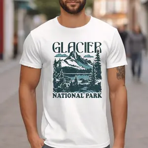 Glacier National Park T Shirt, Glacier National Park Sweatshirt, Vintage Nature Graphic Tee, Unisex Travel Shirt Gift, Unisex Sweater Pullover Tee