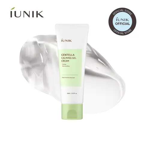 [IUNIK Official] Centella Calming Gel Cream | Lightweight Buildable Moisturizer for Oily, Sensitive & Acne-Prone Skin | Non-Comedogenic, Fungal Acne-Safe | 60ml / 2.02 fl oz | Korean Skincare