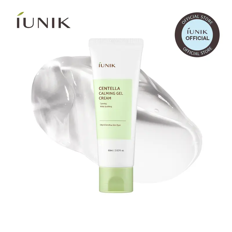 [IUNIK Official] Centella Calming Gel Cream | Lightweight Buildable Moisturizer for Oily, Sensitive & Acne-Prone Skin | Non-Comedogenic, Fungal Acne-Safe | 60ml / 2.02 fl oz | Korean Skincare