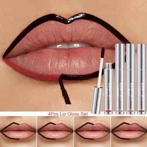 4pcs/1pcs Peel-Off Lip Gloss Set, Long-Lasting Precision Liner, Easy-To-Use Balm Formula, Ideal for Defined Lips, No Smudging