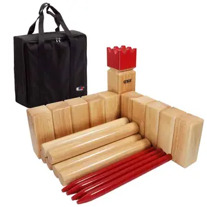 Backyard Kubb Yard Game Set, Outdoor Lawn Throwing Toss Game