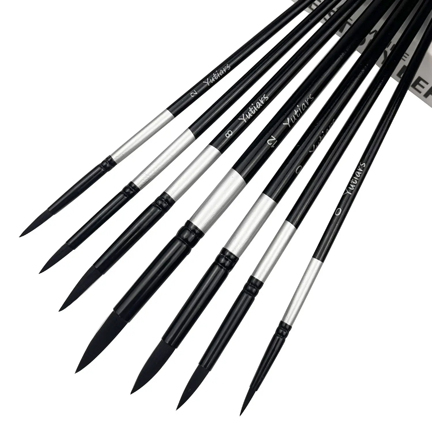 7pcs Round Squirrel Hair Paint Brush Set for Watercolor, Inks, Gouache & Tempera, Professional Artist Quality, Artist Brushes, Wood Handle pen, Craft Paint Brushes
