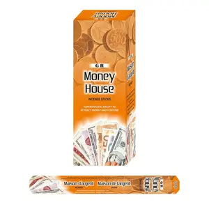 GR Money House Incense - Single Pack of 20 Premium India Sticks for Meditation & Rituals Long Lasting Fragrance Ideal for Altars & Spiritual Practice