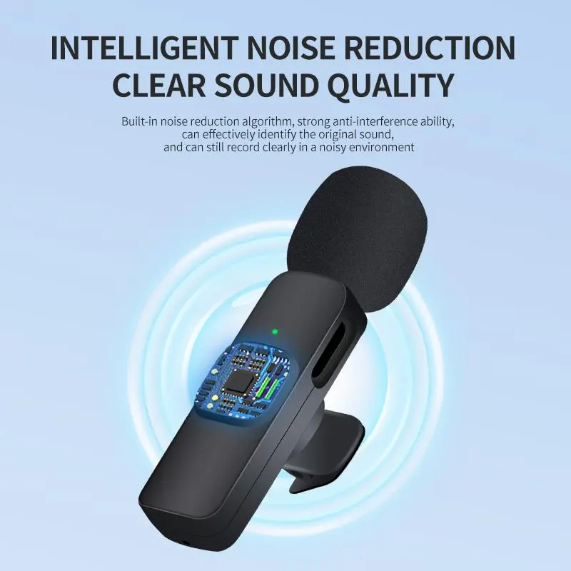 2-Pack Cordless Phone Microphones - Omnidirectional Condenser, Plug-and-Play Receiver, Noise Cancellation, Rechargeable, Fits iOS & Android for Recording, Professional Video & Podcast Use