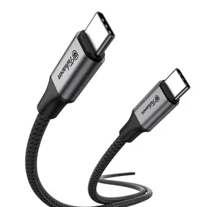 Trihaven™ USB-C to USB-C Fast Charging Cable (60W, Nylon Braided, 480Mbps Data Transfer) 3.28 Feet