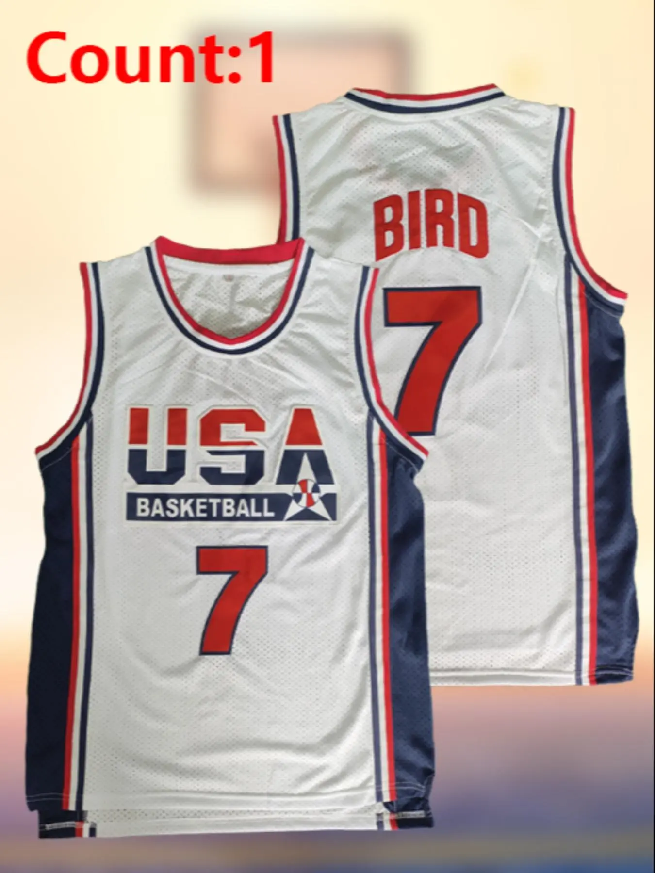 Men's #7 American Basketball Jersey, Lightweight Breathable Fabric, Ideal for Game Day, Sporty Fit, Perfect for Daily Wear, Athletic Activewear, Vintage Basketball Jersey, Sportswear Clothing