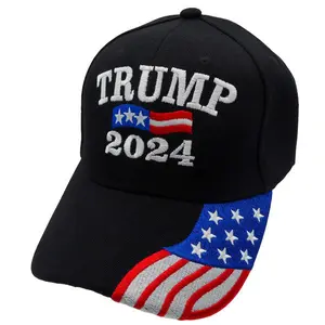 Trump 2024 Hat (Flag Bill, Black, Pink, Red, and Camo)