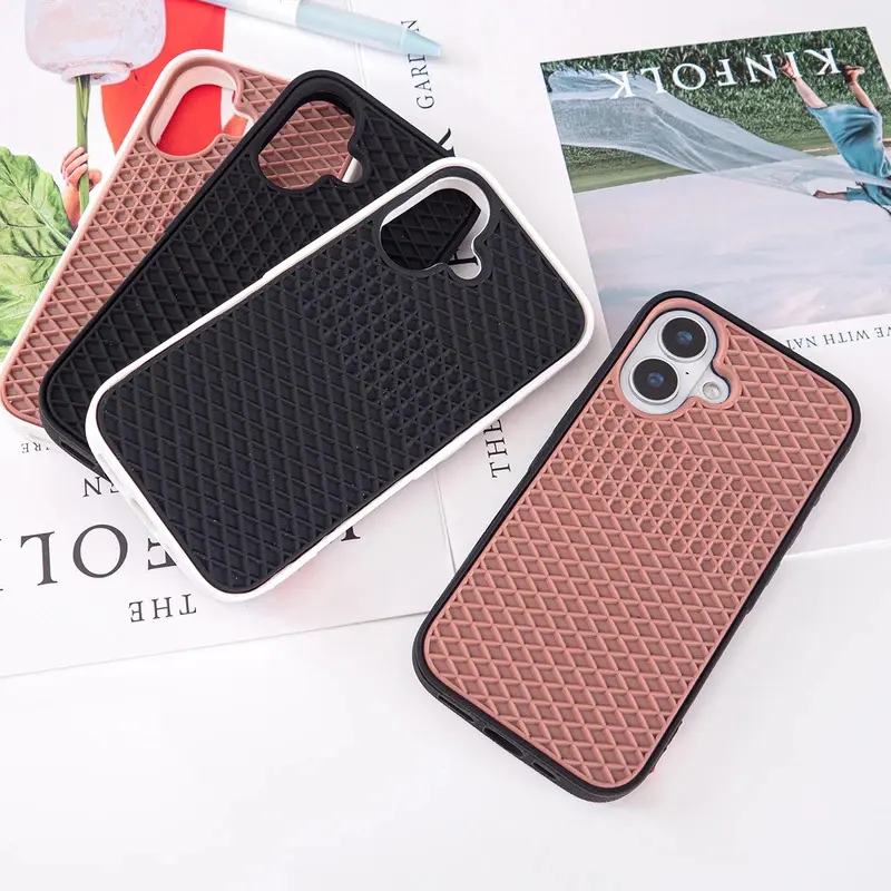 For iPhone 16 15 14 13 12 11 17 Pro Max 16Plus 17Air Waffle Shoe Sole Phone  Case for iPhone 17 Air Silicone Back-Vans-case Cover Cellphone Protection -  TikTok Shop