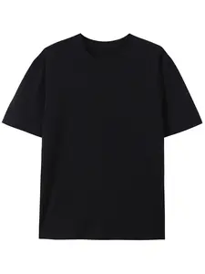 100% Cotton Japanese-style 800g Heavyweight Short-Sleeve T-Shirt for Men, Summer Pure Cotton Thick Fabric, Small Collar, Pure White, American Style Half Sleeve