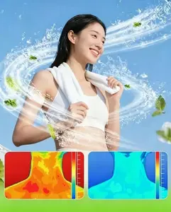 Mint Cooling Towel, Instant Ice Cool Sports Towel, Pure Botanical Ingredients, Low Sensitivity, Pore-Tightening, Skincare Use, Sweat-Absorbing & Cooling, Sun Protection, for Outdoor & Gym