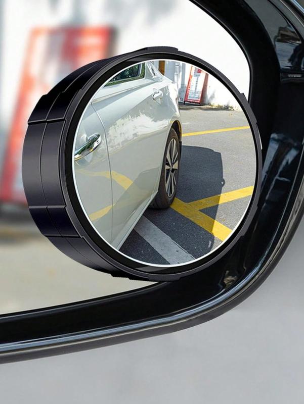 LMMAKE Universal Blind Spot Mirror 360° Adjustable Convex Design with 180° Wide-Angle Visibility Suction Cup Mount Waterproof Anti-Fog High-Strength Materials Ergonomic Easy Installation