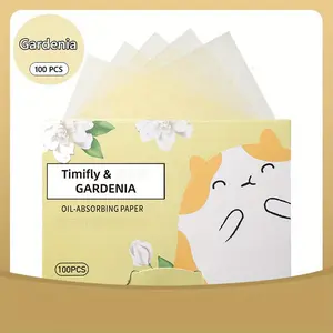 Timify & Green Tea Oil-Absorbing Paper: Facial Oil Control Film, Skin Care Refreshing Face Cleansing Wipes - 100 Pcs-SASA