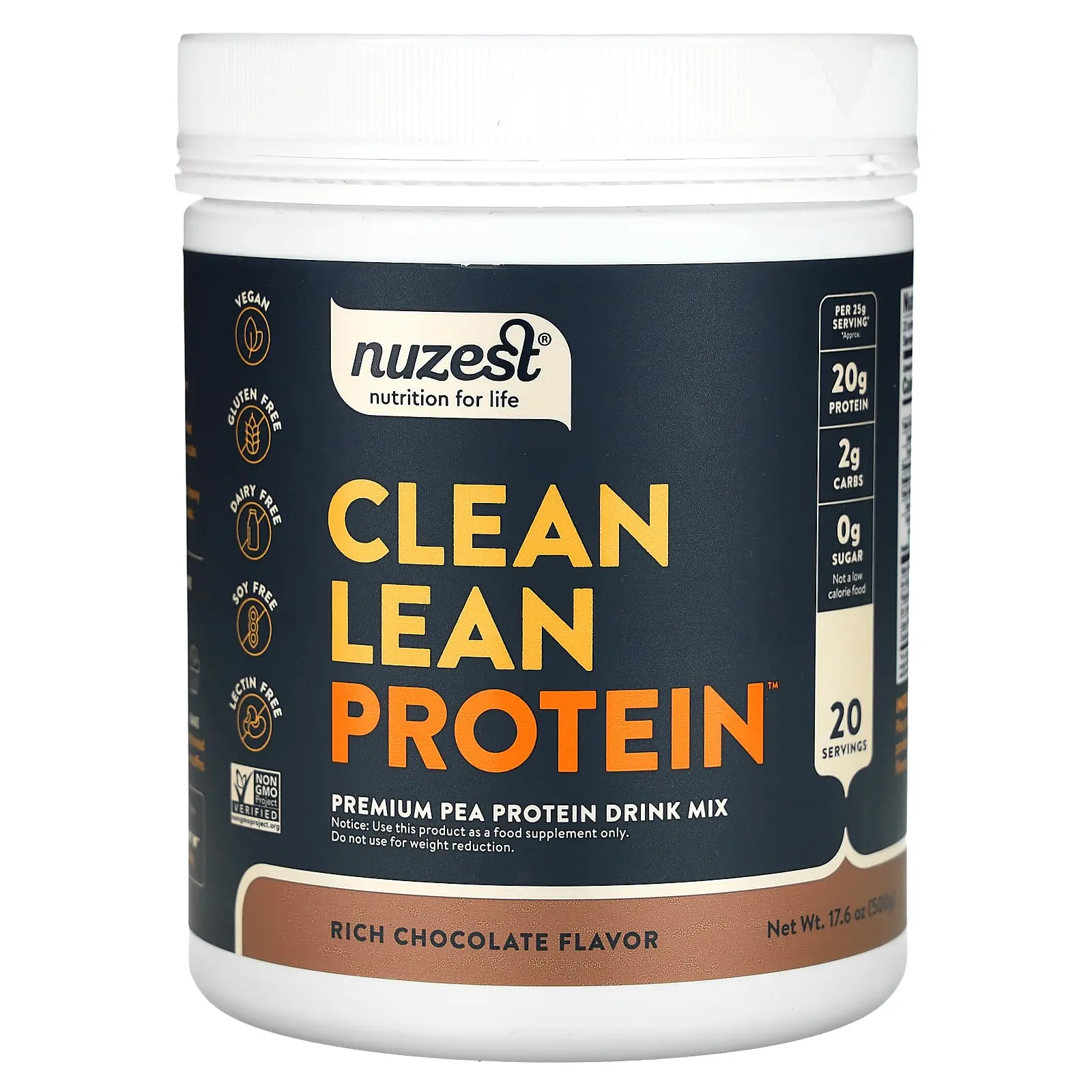 Nuzest Clean Lean Protein, Rich Chocolate, 17.6 oz (500 g) Nuzest Clean Lean Protein, Rich Chocolate, 17.6 oz (500 g)