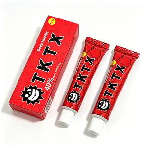 2 Pack TK Red Edition Tattoo Numbing Cream | 40% Long-Lasting Formula | 3-5 Hours Sustained Pain Relief | For Tattooing, Microblading & Semi-Permanent Makeup, Deliver a Flawless Tattoo Experience