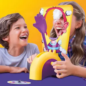 Interactive Birthday Cream Face-Off Machine, Fun Entertaining Desktop Puzzle Party Game for Young Adults, and Cartoon Design, Perfect Gift for Boys and Girls