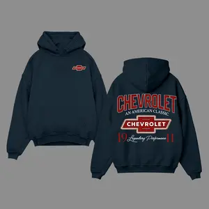 Retro Chevrolet hoodie, classic 1911 Chevrolet logo sweatshirt, vintage American car pullover, unisex loose-fitting streetwear top.