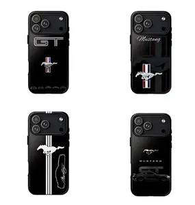 Ford Mustang GT Logo Phone Case Collection,1-4 Black Mustang Racing Themed Phone Case Premium Matte Texture, Protection, Shockproof, Anti-Drop, Anti-Fingerprint ForSuitable for iPhone 17/16/15/14/13/12/11 Pro Max/Plusand Samsung Galaxy S23-25