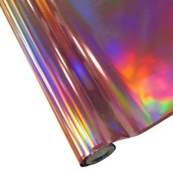 Laser Foils Art Materials - 12" StarCraft Electra Foil, Pink Holographic Rainbow for DIY Art Design