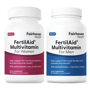 Fairhaven Health FertilAid Multivitamin Value Pack for Men & Women - Fertility Support with Key Nutrients & Herbs - 90 Capsules Each - Healthcare