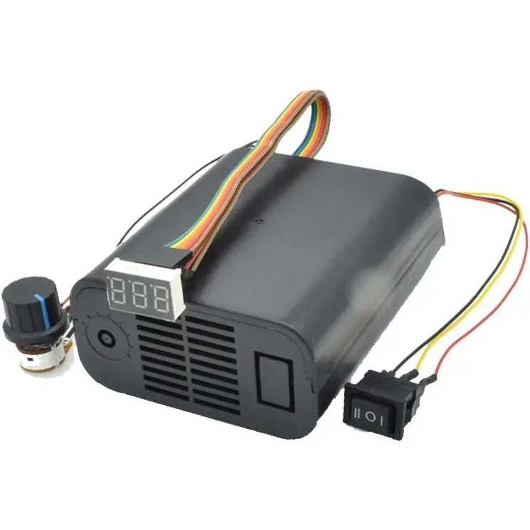 1Pcs PWM DC Brush Motor Speed Controller DC 10-55V 60A CW CCW Reversible Switch Digital LED Display Potentiometer Switch Built-Brushless Fan