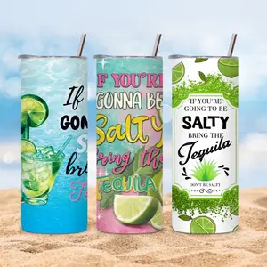 Summer 20oz Tumbler | bring the Tequila | water bottle  |  Drinkware |  Portable |  Cup | Stainless Steel Washable
