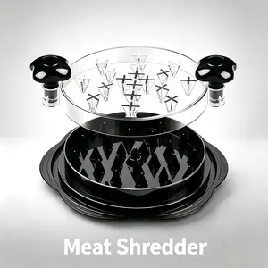 Quick Rotate Meat Shredder Tool, Easy‑Clean Chicken Shredder Bowl, Ergonomic Handle Design, Food‑Grade Shredding Tool for Pulled Pork, Beef, Chicken, Home Kitchen BBQ Essential outdoorfun
