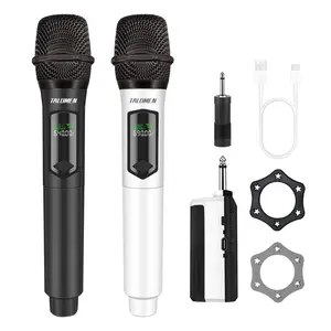 #SummerVibe Tolomen Wireless Microphones, Dual Handheld Rechargeable Cordless Mic Set with Receiver, 160FT Range, Plug and Play Karaoke Microphone for Singing, Wedding, Church, Party, Speech Usb Cable Audio Star