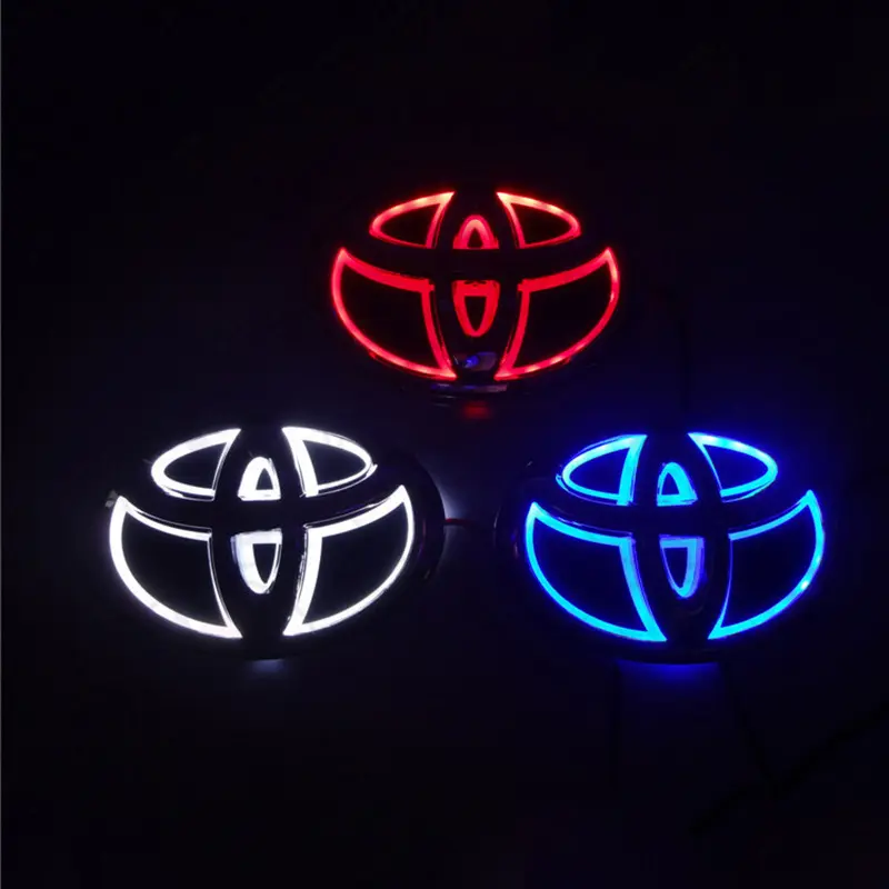 5D Glowing LED Car Logo Emblem Light Front & Rear Badge Retrofit Decor For Toyota Corolla Camry Highlander Car Styling Parts