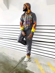 Gray Fire Jogger Set