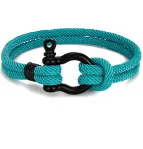 B157- Navy Blue Marine Sailor Rope Men Bracelet!
