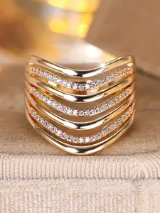 Exquisite Multi-layer Engagement Ring - Fashion Synthetic Zirconia Stackable Rings for Women & Girls, Perfect for Wedding Jewelry Engagement Ring, Daily Wear Anniversary Valentine's Day Gift