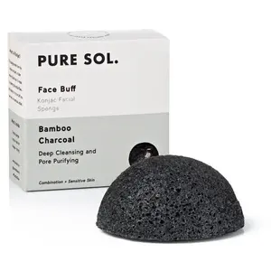 PURE SOL. Beauty  Charcoal Konjac Face Sponge