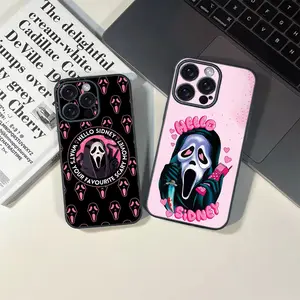 Ghost face art scream Protective Phone Case For iPhone 16 15 14 13 12 11 PRO MAX PLUS Mini TPU Soft to Skin-friendly case Cover