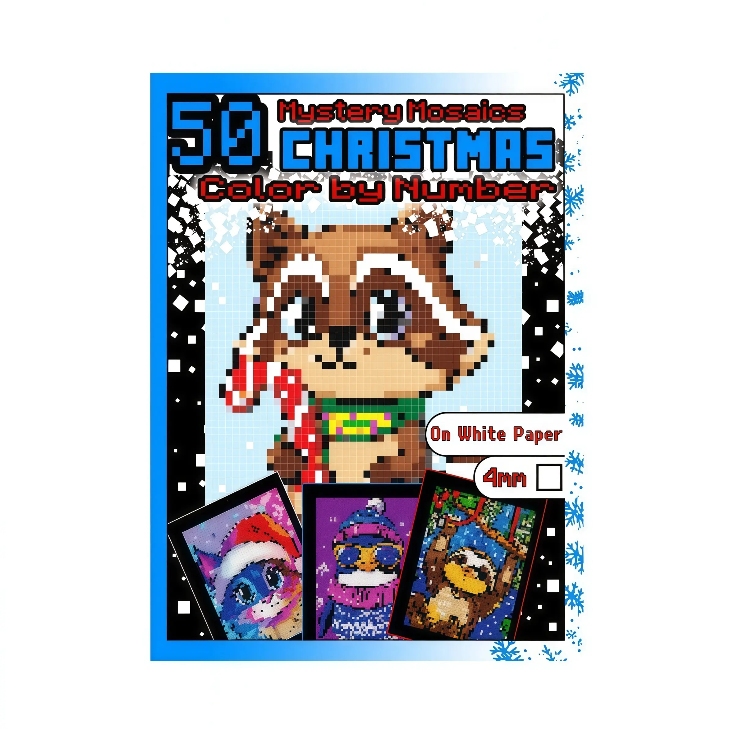 Digital Coloring Book with Squirrel Cover, Pixel Art Coloring Book for Adults and Teens, Relaxing Stress Relief Leisure Gift