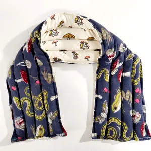 Therapeutic heating-cooling rice bag, heat pad, cold pack, neck wrap, rice bag, massage therapy, heat therapy, Apothecary, Mushrooms, Reptiles