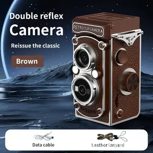 Vintage TLR Digital Camera LK-019 Dual Lens Night Vision Fill Light Type-C Charging Support 64GB TF Card Compact Retro Style Mini Camera for Outdoor Street Shots