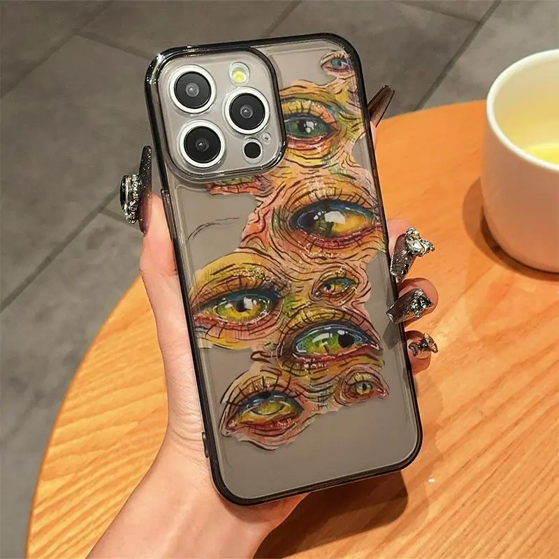 Eye Pattern Phone Case, Anti-drop Cellphone Protective Case, Shockproof Mobile Phone Cover for iPhone, Durable, Accessories, Casing, Smartphone, Protection, Shockproof Protector, Tpu Cellphone Casing