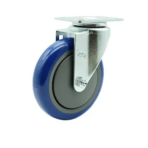 Service Caster ULI-SCC-20S514-PPUB-BLUE Replacement Caster for Uline Caster H-5540S - Swivel Top Plate Caster with 5 in. Blue Polyurethane Wheel - Light Duty Replacement Caster