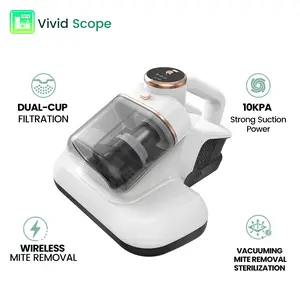 Mattress Vacuum Cleaner Bed Vacuum with 10000pa Powerful Suction Ultrasonic Technology Cordless Handheld Vacuum Dual Bins for Dust Pet Hair Home Cleaning Machine Deep Cleaning Machine