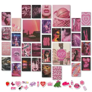 97 Decor Y2k Room Decor Aesthetic - Pink Y2k Poster, 2000s Room Decor, Cute Photo Wall Collage Kit Y2k, Trendy Y2k Art Prints for Girls Dorm, Teen Bedroom Y2k Stuff, Indie Kidcore Pictures Decorations Ornaments Artistic