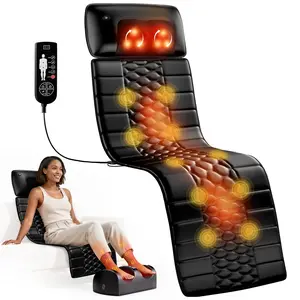 Full Body Massage Mat with Heat, Detachable Shiatsu Neck and Foot Massager, Vibration Massage Mat for Back Pain Relief, Heating Chair Massage Pad for Recliner Sofa Bed, Fathers Day Gift for Dad,bed mat