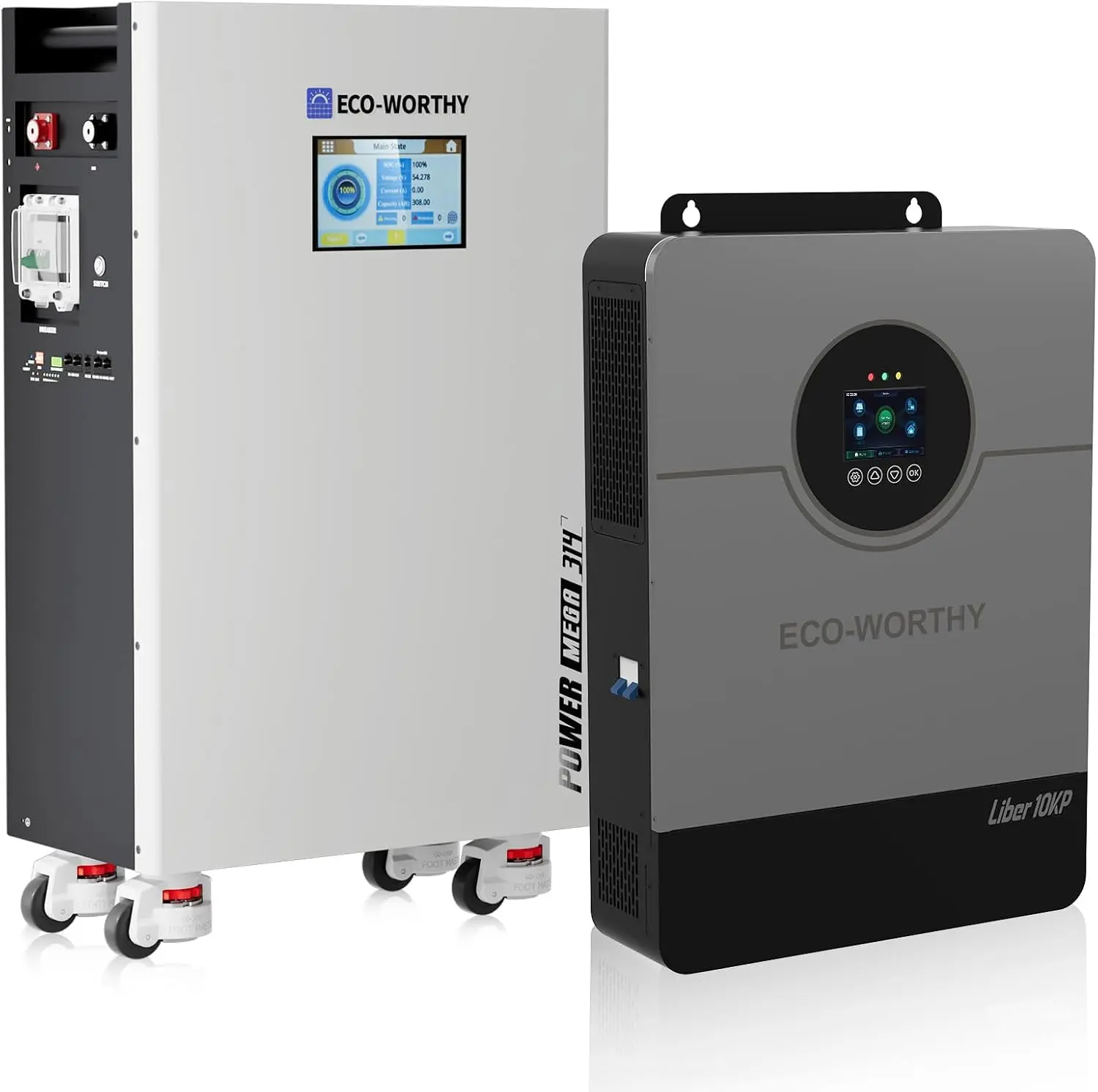 【SOLD OUT】ECO-WORTHY Powermega 48V 314Ah LiFePO4 Energy Storage System with 10kW Hybrid Inverter, Active Balancing BMS, Built-in Bluetooth&WiFi, Communication Support for Home Backup, Emergency Power, Off-Grid