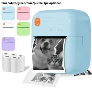 Mini Thermal Printer for Journaling & Study Notes – Portable Wireless Bluetooth Printer, Print Stickers, Labels & HD QR Codes, Pocket-Sized with Rechargeable Battery, for DIY Crafts, Fashion Design & Scrapbooking, Ideal Holiday Gift for Teens & Creatives