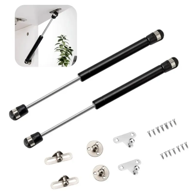 2 Pack Gas Struts Lift Support Hinges, 100N/200N Hydraulic Soft Close Lid Support, Heavy Duty Gas Spring Hinges for RV Bed Storage, Cabinet Doors, Tool Boxes, Windows & Furniture Lift-Up Hardware