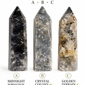Crystal Growth Formation Towers  Choose A, B, or C | Druzy Botryoidal Agate Collector Pieces
