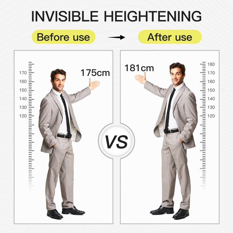 Height Increase Insole 3-Layer Air Cushion Heel Insert Lift Shoes Insole for Men and Women Invisible Elevator Adjustable Insoles