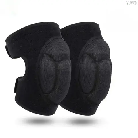 Adult Thick EVA Foam Knee Pads, 20mm shock-absorbing cushion, non-slip design with adjustable hook-and-loop straps.Flexible & breathable supportive knee protection, durable black 1-piece pair.Perfect for gardening, construction, volleyball, football, da s
