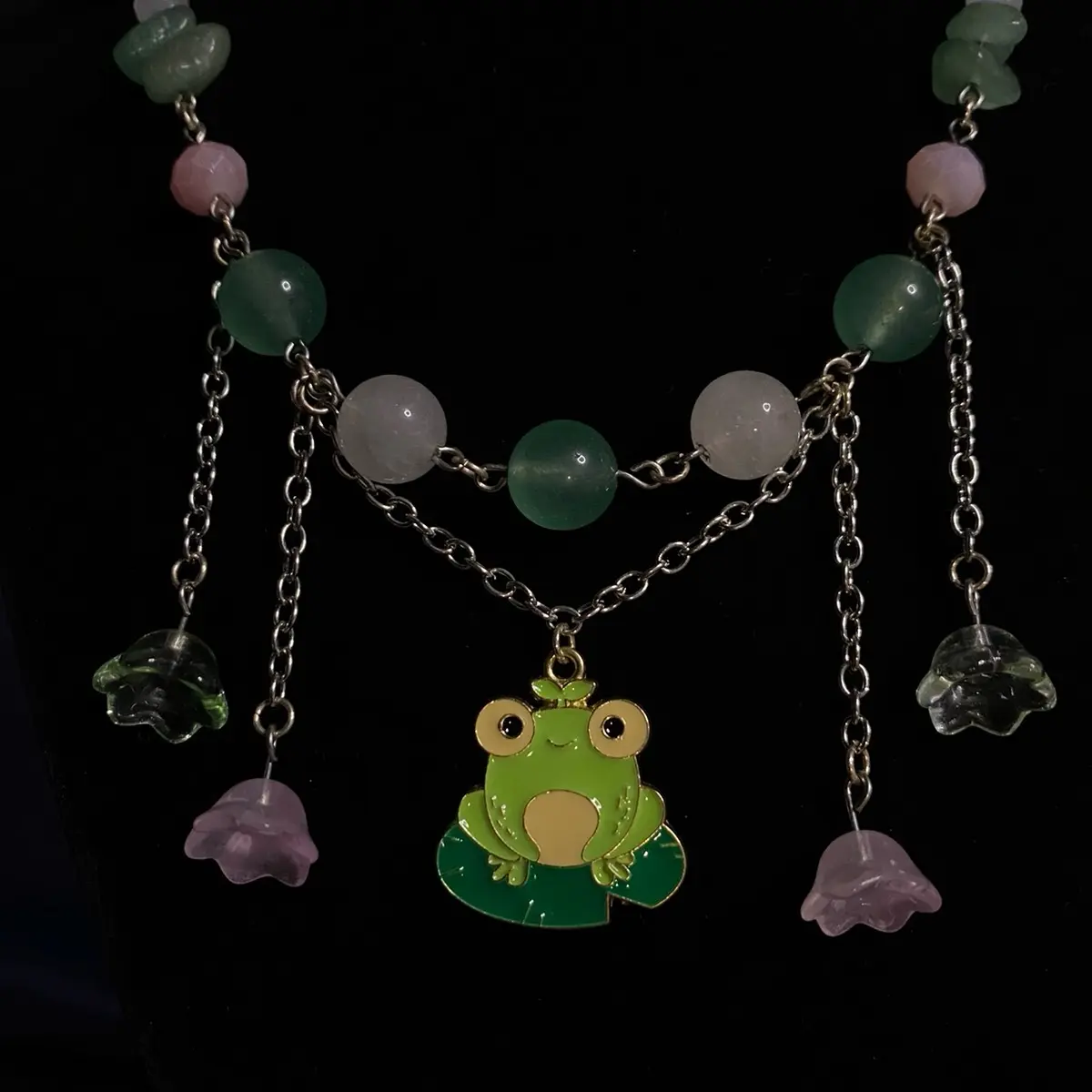 Frog duo necklace and bracelet